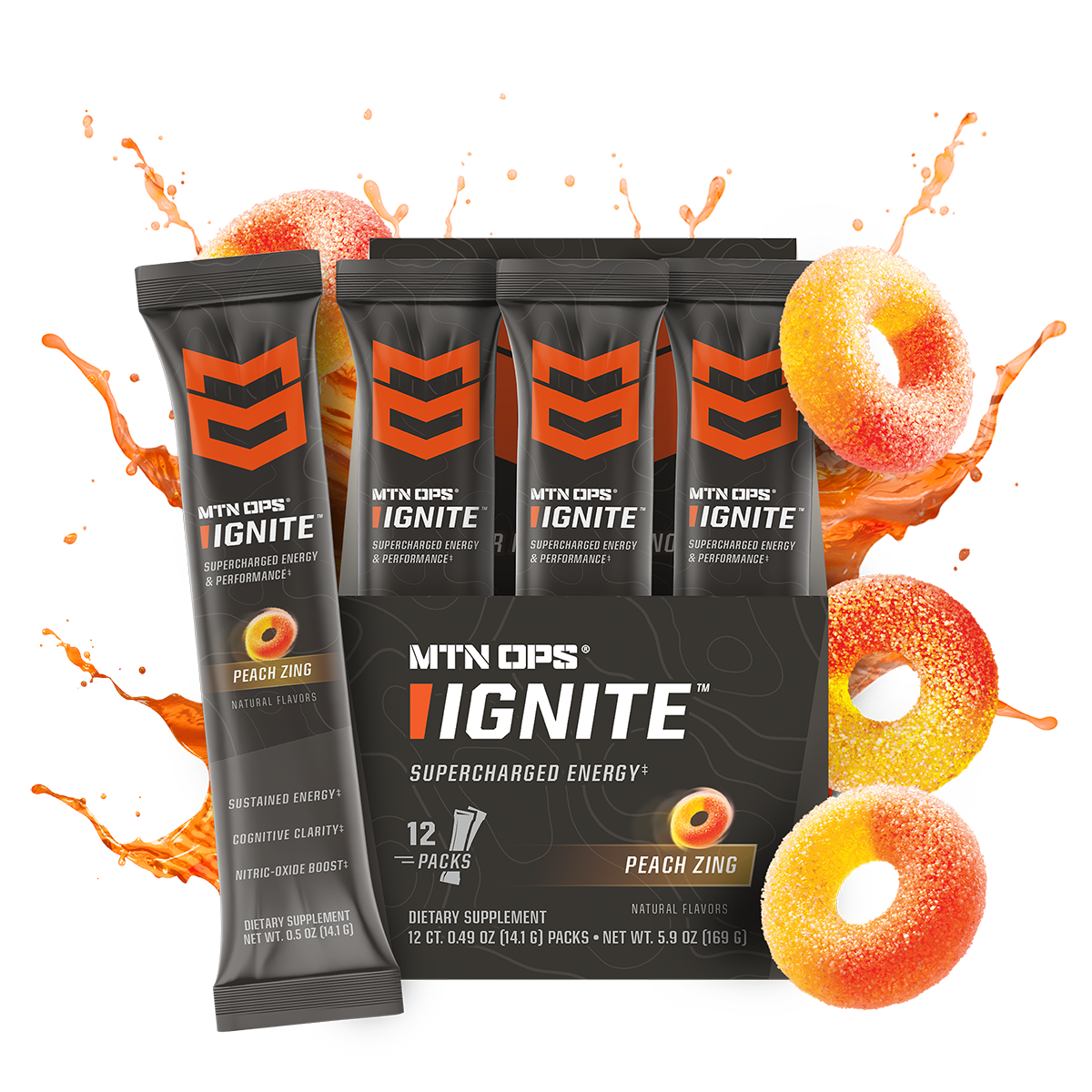 IGNITE - Peach Zing - Trail Pack - Box - 12  MTN OPS