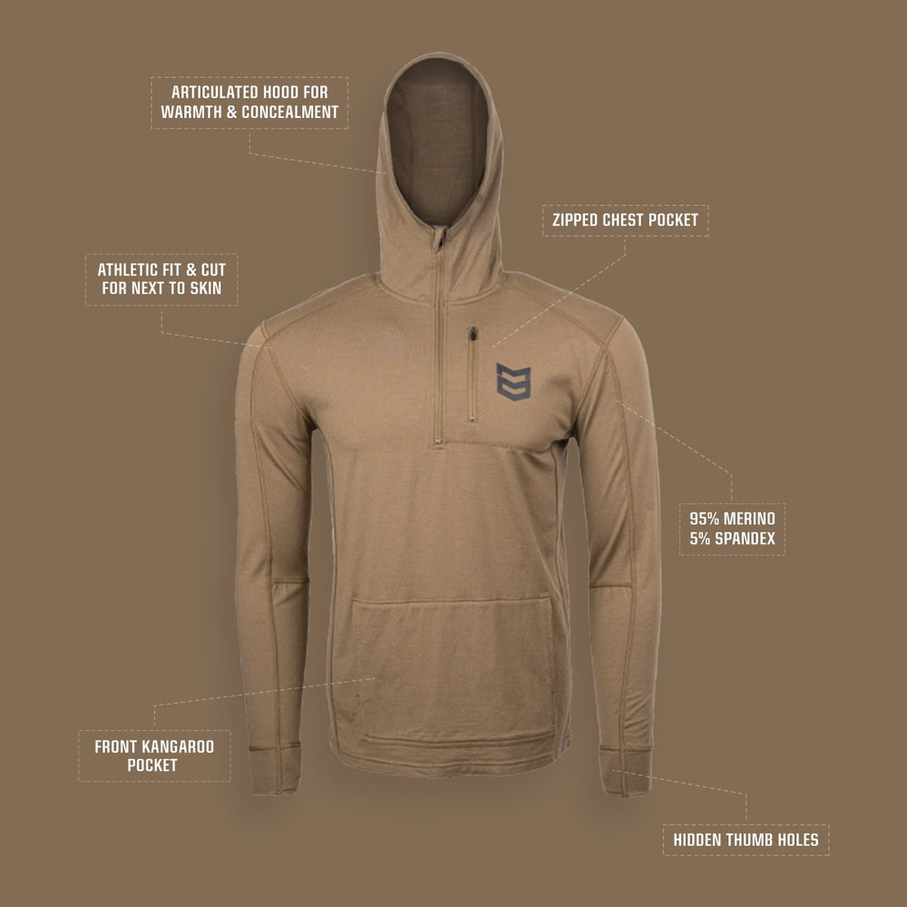 BATTLEGROUND MERINO HOODIE 260G - Merino - MTN OPS