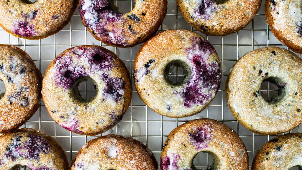 LOW FAT BLUEBERRY PROTEIN DONUTS